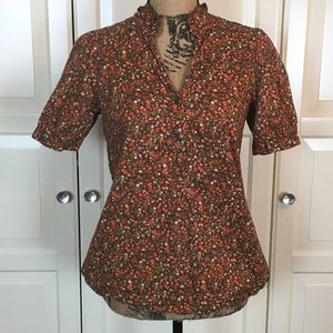 Brown Floral Mossimo Blouse.